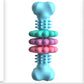 Dog Chew Toy Dog Bone Type  Dogs Teeth Cleaning Toys Indestructible TPR Bone Chewing Bite Resistant Teething Toys  Pet Products